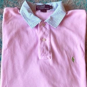 Pink polo green polo logo